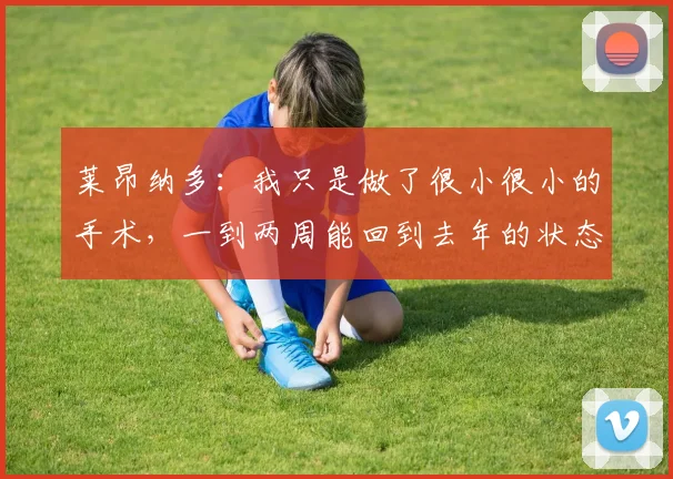 莱昂纳多：我只是做了很小很小的手术，一到两周能回到去年的状态